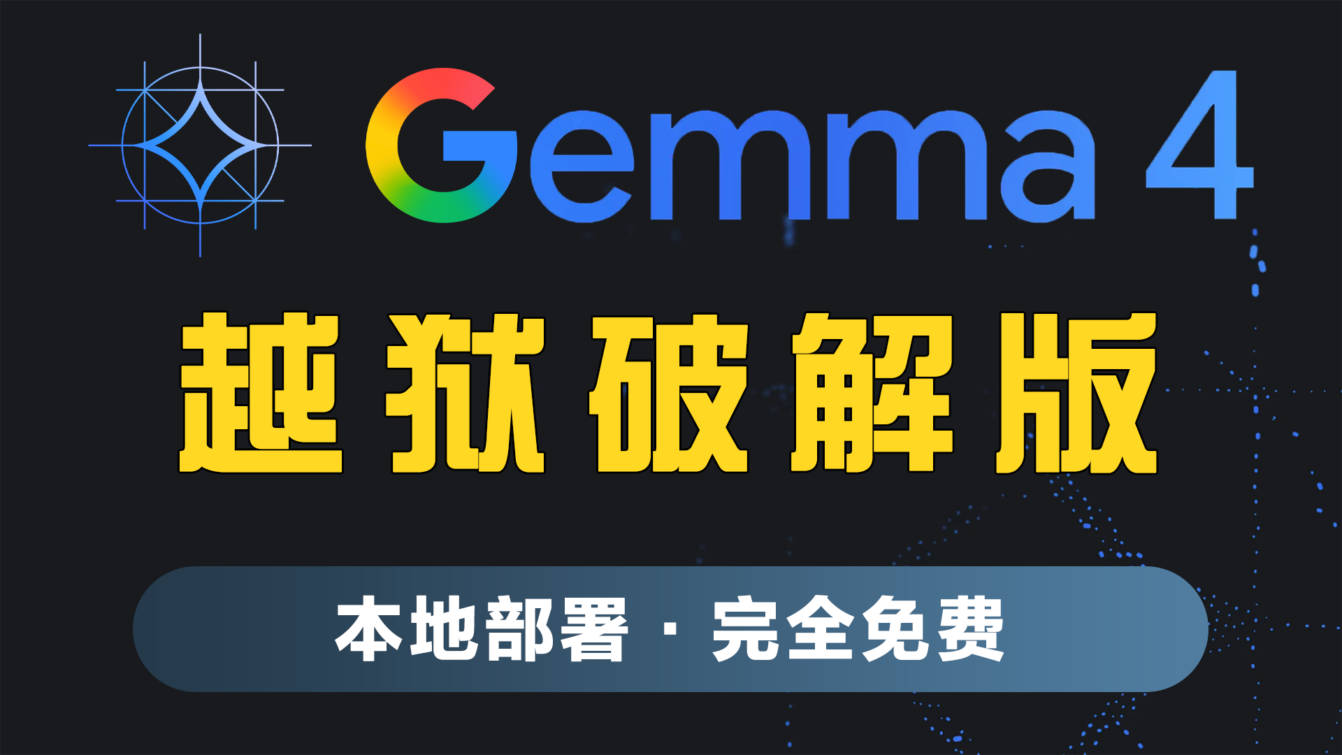 强到可怕！Gemma 4 越狱版开源大模型，本地部署教程｜免费无限制 · 无需Token