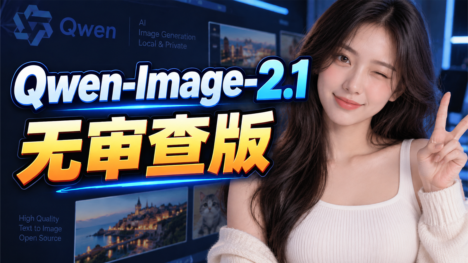 6GB 显卡就能跑！Qwen-Image-2.1 无审查版图片 AI 模型｜ComfyUI 本地部署教程