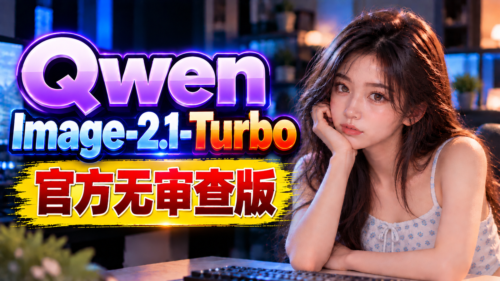 图片生成，快到离谱！Qwen-Image-2.1-Turbo 官方无审查版 本地部署教程 + 实测｜最强图片生成 AI 模型！