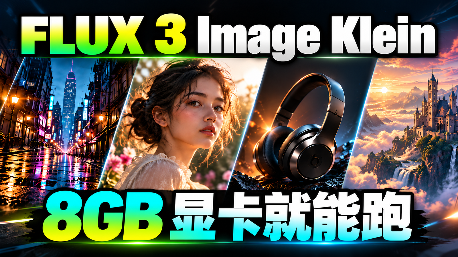 又快又强，超能打！FLUX 3 Image Klein 图片AI模型本地部署教程｜文生图、图片编辑、多图融合、边界框布局控制